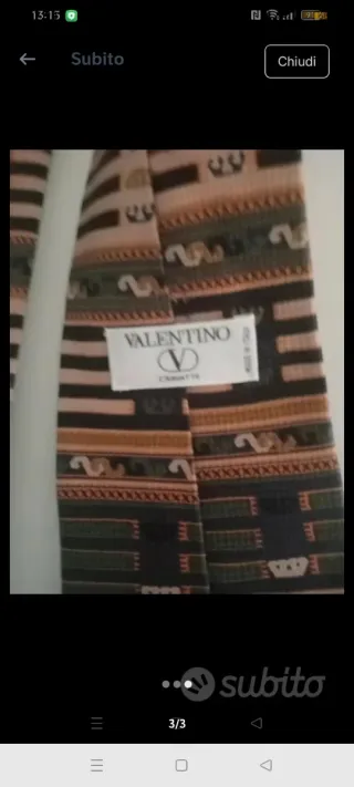 Cravatta fantasia uomo Valentino Garavani vintage