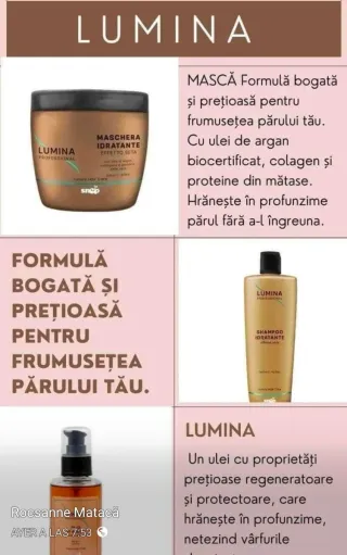 LUMINA Mascarilla y Champú Hidratante