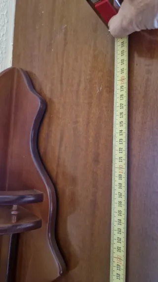 Estantería de esquina vintage de madera