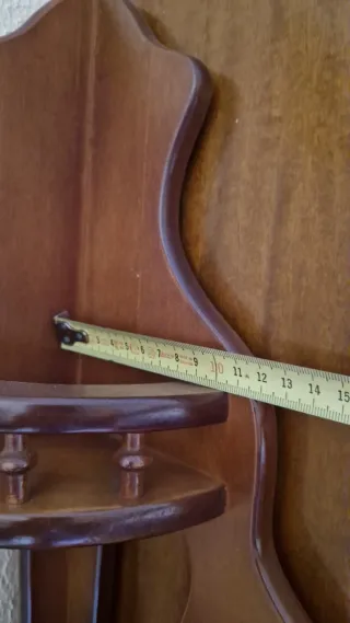 Estantería de esquina vintage de madera