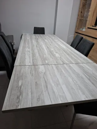 Mesa comedor y 6 sillas tapizadas