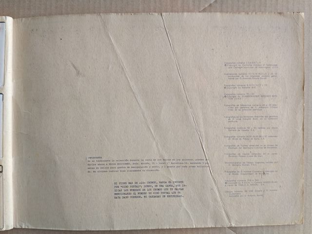 Álbum de cromos GEO CIENCIAS 1971