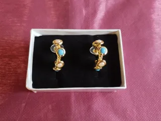 Pendientes Pierre de Jade Ópalos y Perlas