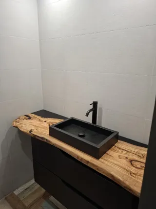 Encimera de olivo artesanal