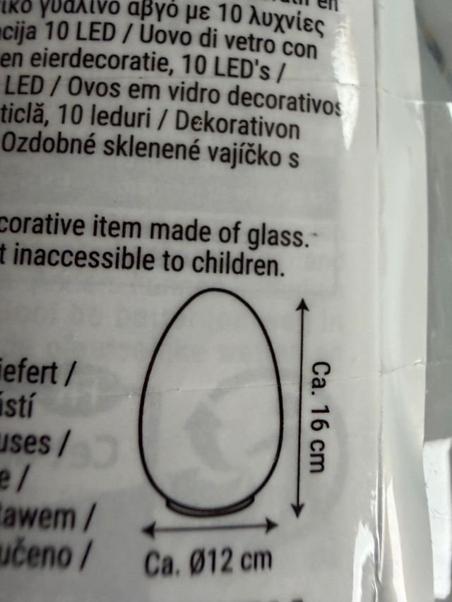 Huevo de Pascua decorativo CON ETIQUETA