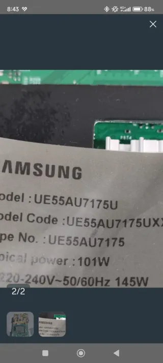 Placa Fuente Alimentación TV Samsung UE55AU7175