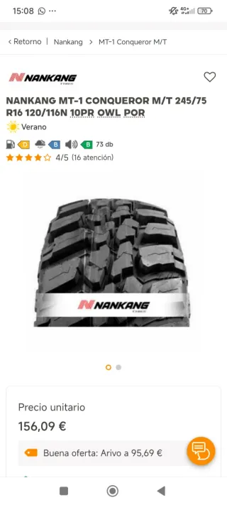 Neumáticos Nankang Conqueror MT1