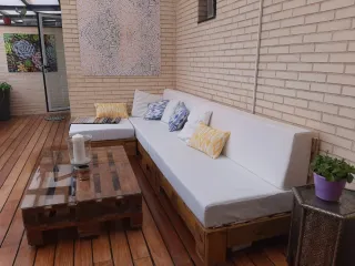 Sofá Palets Exterior/Interior Madera
