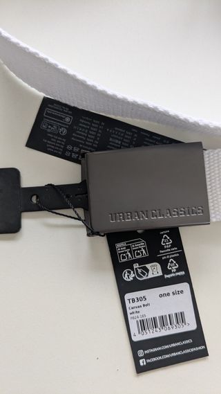 Urban Classics cintura unisex bianca 120cm