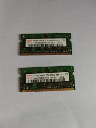 Memoria RAM 512 Mb 2Rx16 PC2-5300S-555-12