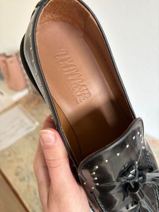 Mocasines charol piel talla 39