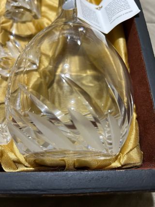 Juego decantador y Vasos Cristal con Detalles Plat