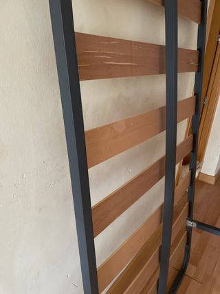 Somier metálico con lamas de madera