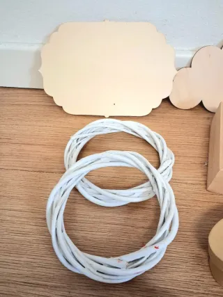 Set materiali creativi legno e carta