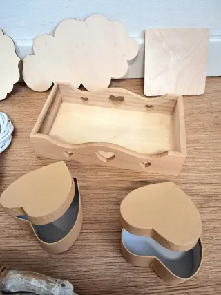 Set materiali creativi legno e carta