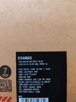 Asus VivoBook S Ultra 7 1TB