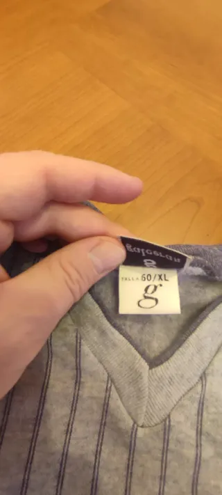 Pijama hombre rayas gris