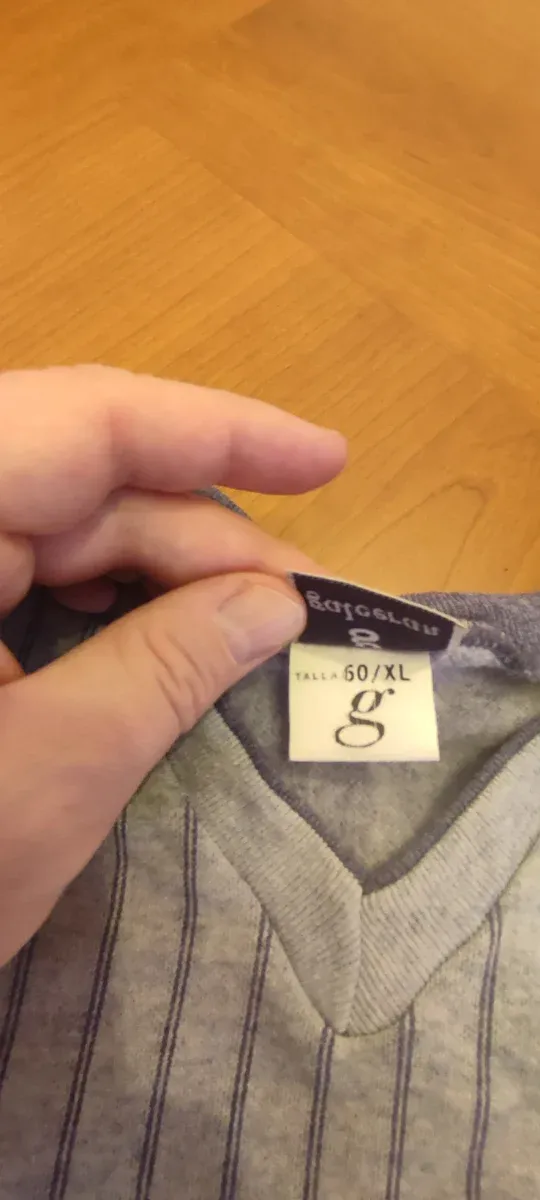 Pijama hombre rayas gris