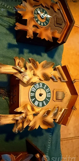 Lotto 4 orologi a cucù per ricambi