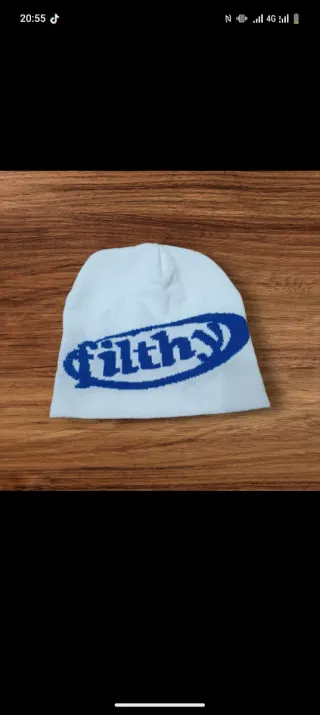 Cappello Y2K blu e bianco