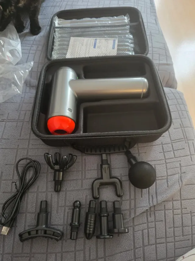 Pistola Masajeador Muscular + Accesorios