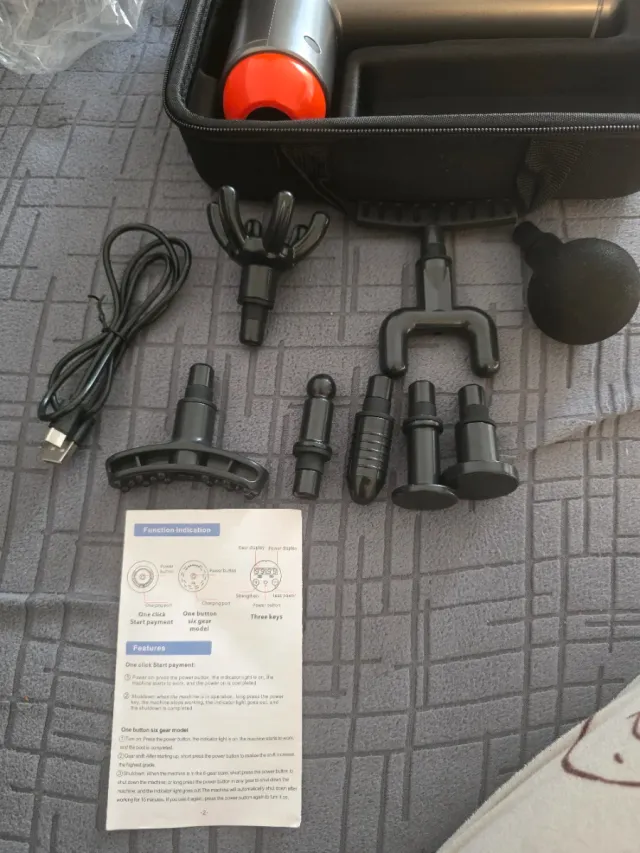 Pistola Masajeador Muscular + Accesorios