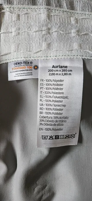 Cortina gris térmica