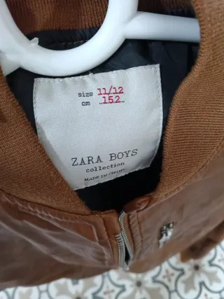 Chaqueta Zara Marrón Talla 11/12 Niños