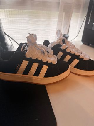Zapatillas Adidas Campus Negras y Blancas