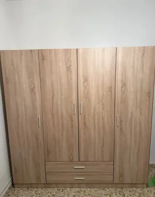 Armario de madera 6 puertas y cajones