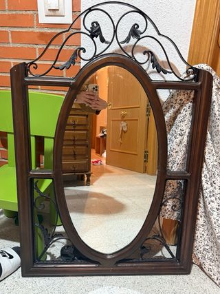 Mueble de entrada madera y metal