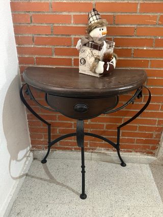 Mueble de entrada madera y metal