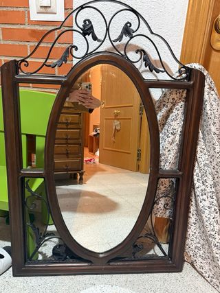 Mueble de entrada madera y metal