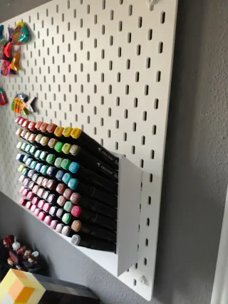 Soporte Rotuladores SKADIS IKEA Blanco