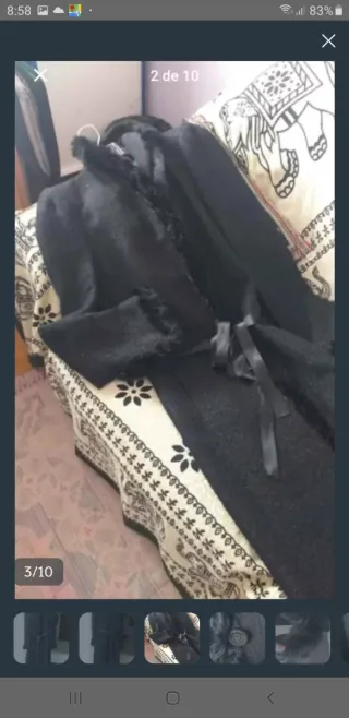 Elegante abrigo largo Zara negro