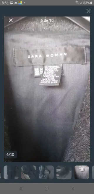 Elegante abrigo largo Zara negro