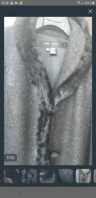 Elegante abrigo largo Zara negro