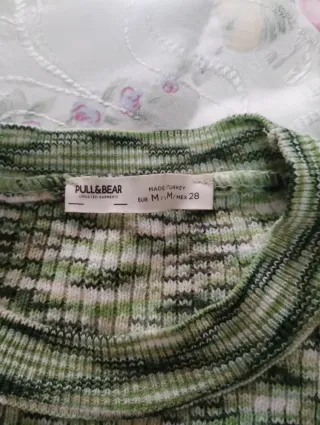 Jersey mujer verde jaspeado