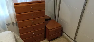 Cómoda y Mesita de Noche Madera