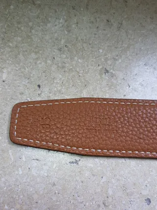 Cinturón Hermes Marrón Hebilla Dorada