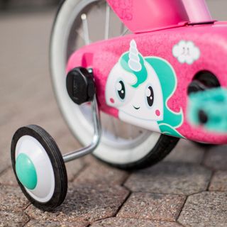 Bicicleta niños 14 pulgadas Btwin 500 unicornio rosa 3-4,5