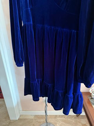 Abito in velluto blu
