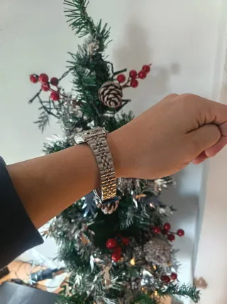 Reloj Mujer Rosa y Plateado