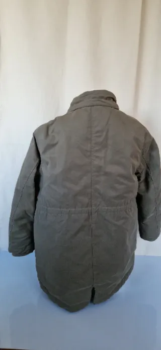 Parka H&M bambina verde pelliccia interna 6/7 anni