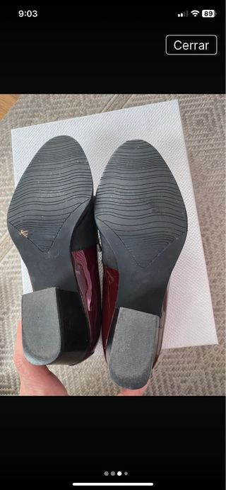 Zapatos charol burdeos CASASECA