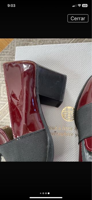 Zapatos charol burdeos CASASECA