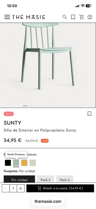 Sillas de Plástico Verdes The Masie