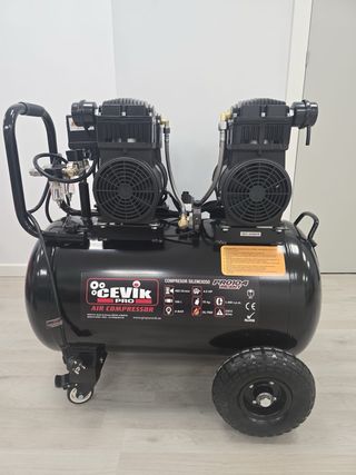 Compresores Cevik 104 de dos cabezales silencioso