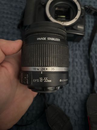 Cámara Canon EOS 1000D Negra Objetivo 18-55