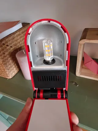 Lámpara Fase bambina Roja y Blanca